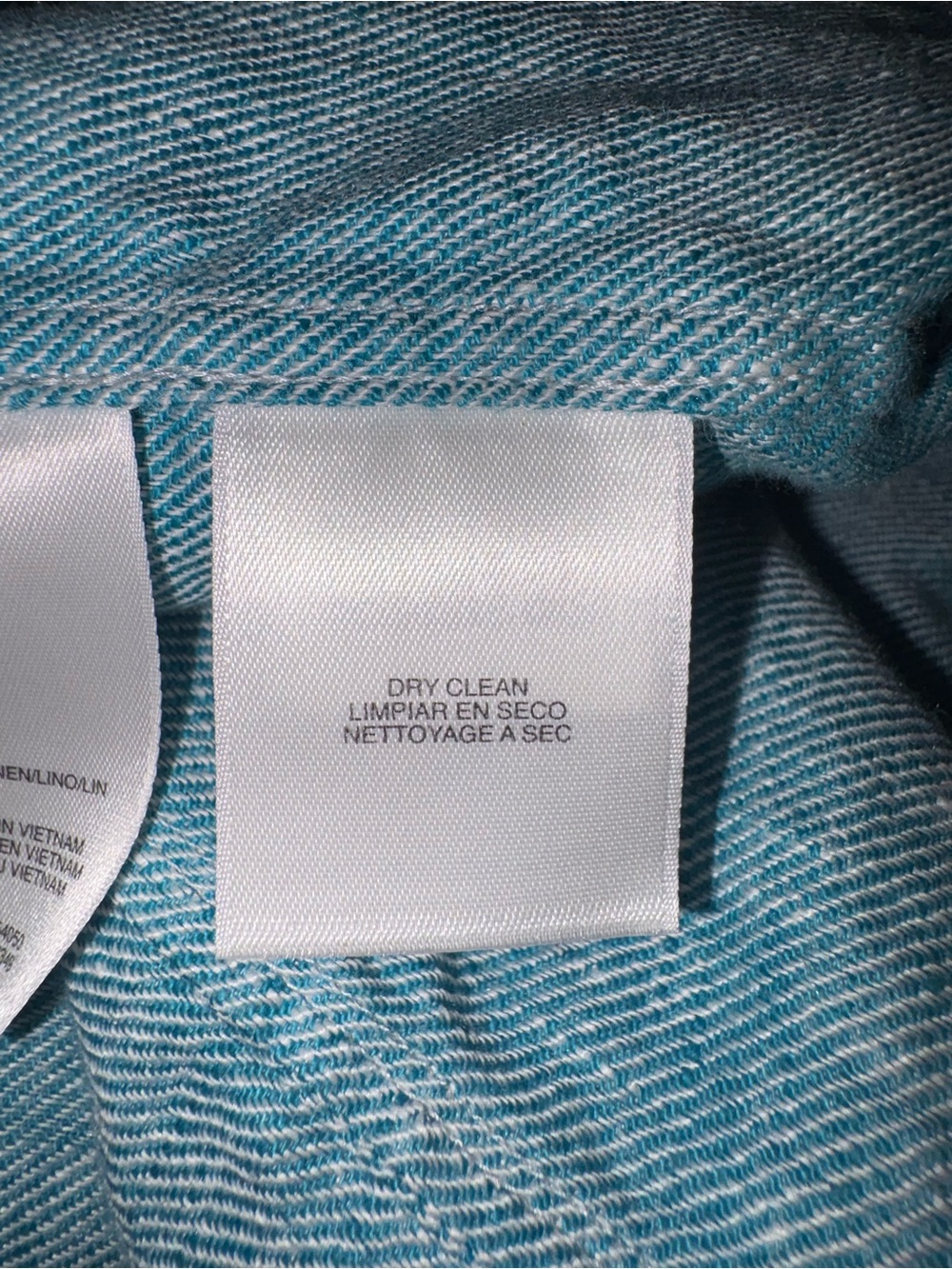 Jones New York Teal-Blue Linen Blend Three-Button Blazer - Picture 15 of 16